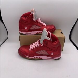 Jordan Red and Pink Athletic Shoes